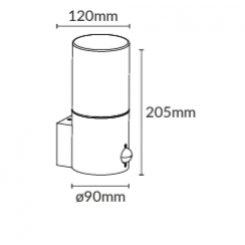 SALVIA oprawa ogrodowa hermetyczna z czujnikiem PIR E27 max. 15W IP54 szara AD-OP-6573GE27PPR ORNO (AD-OP-6573GE27PPR)